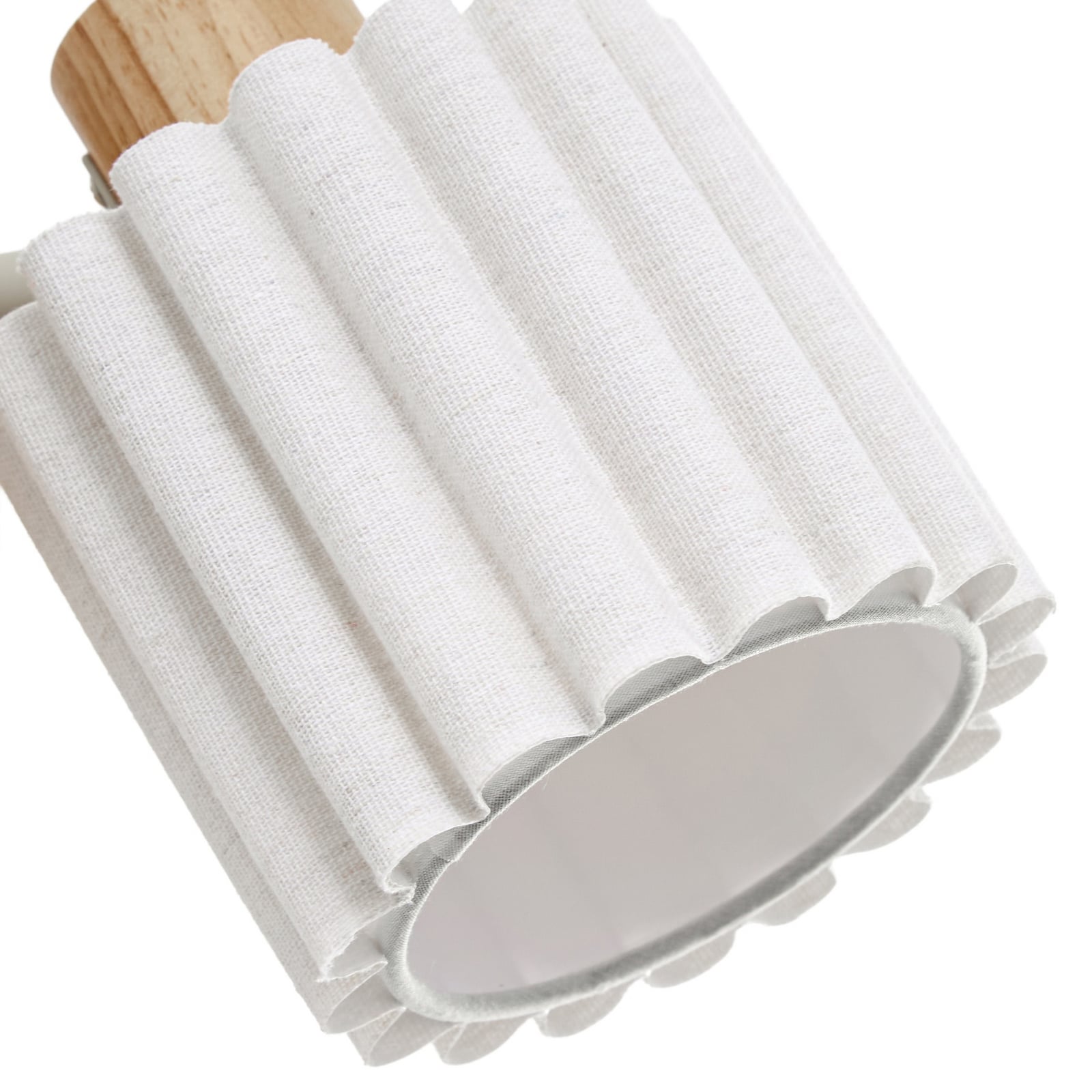 Shiloh loftspot, natur/beige, 3 lyskilder, gummitræ – Lindby