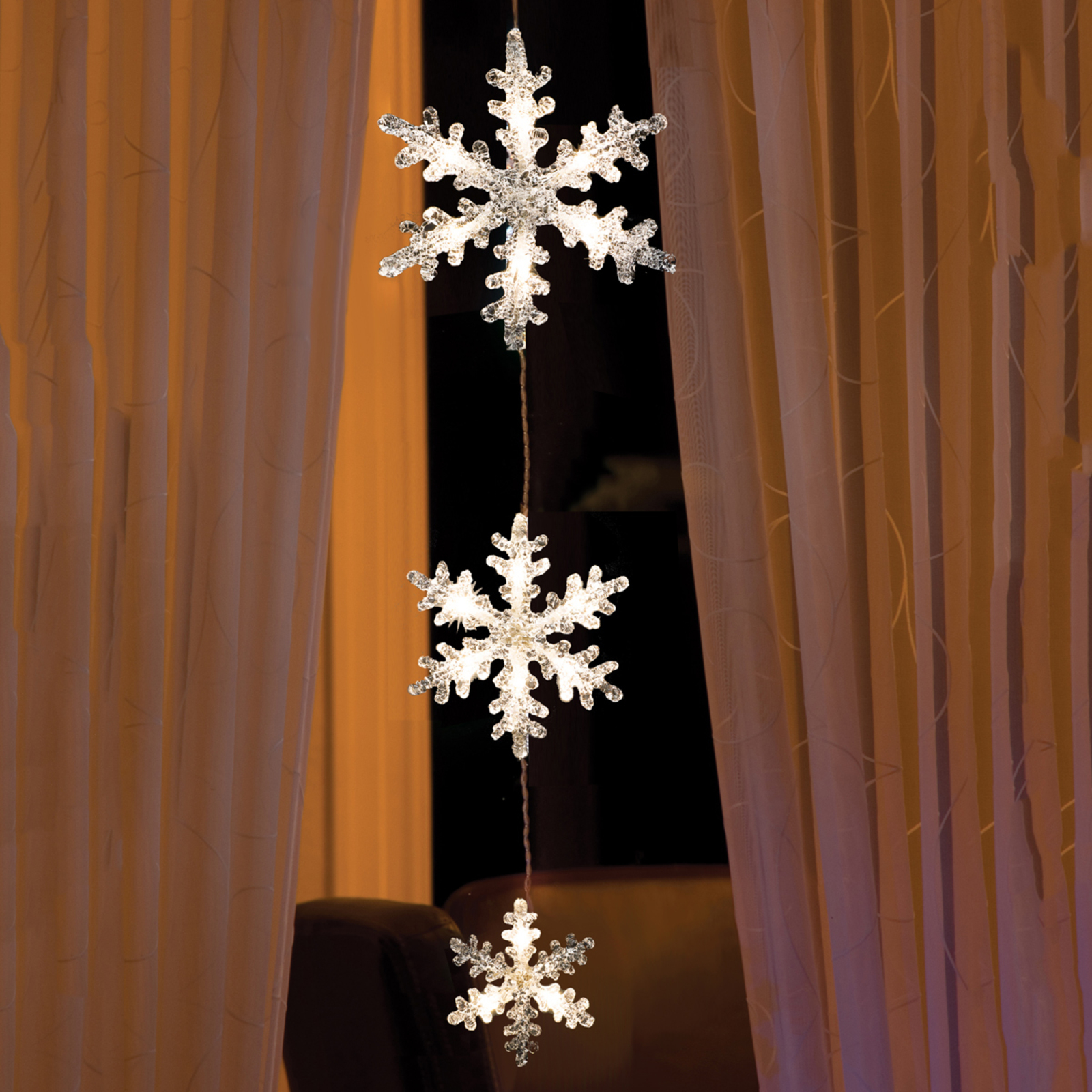 LED string lights Snowflakes
