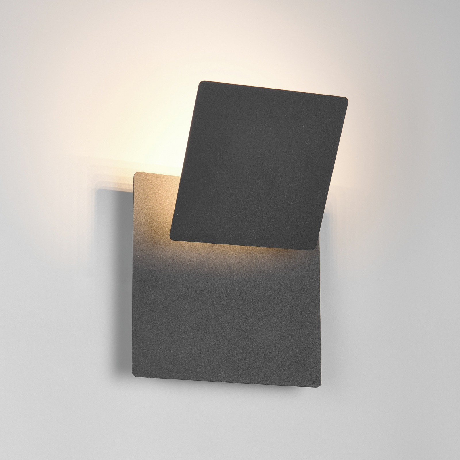 Applique murale LED Mio, noir mat, largeur 18 cm, métal