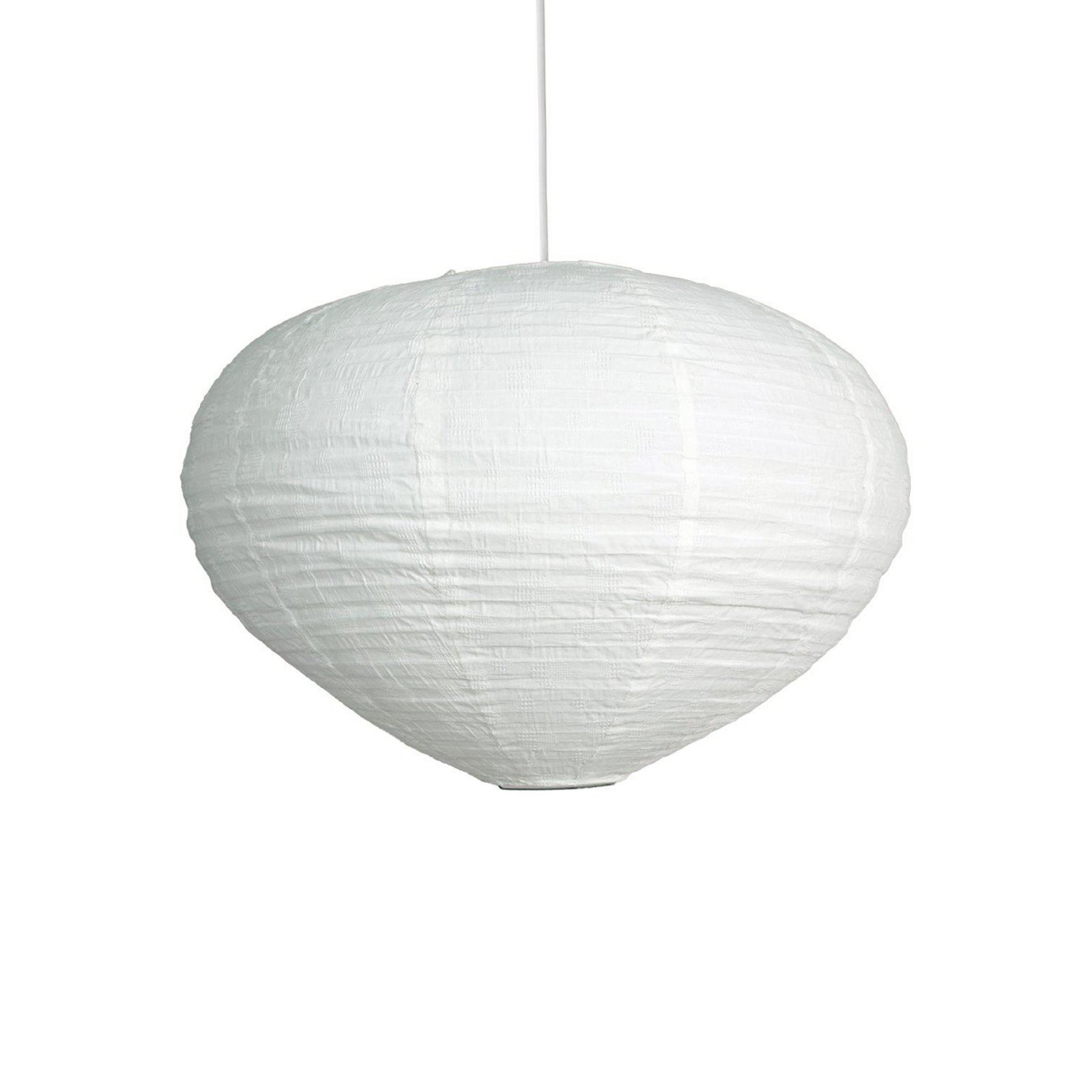 PR Home hengelampe Verona, hvit, Ø 55 cm, stoff, E27-LED