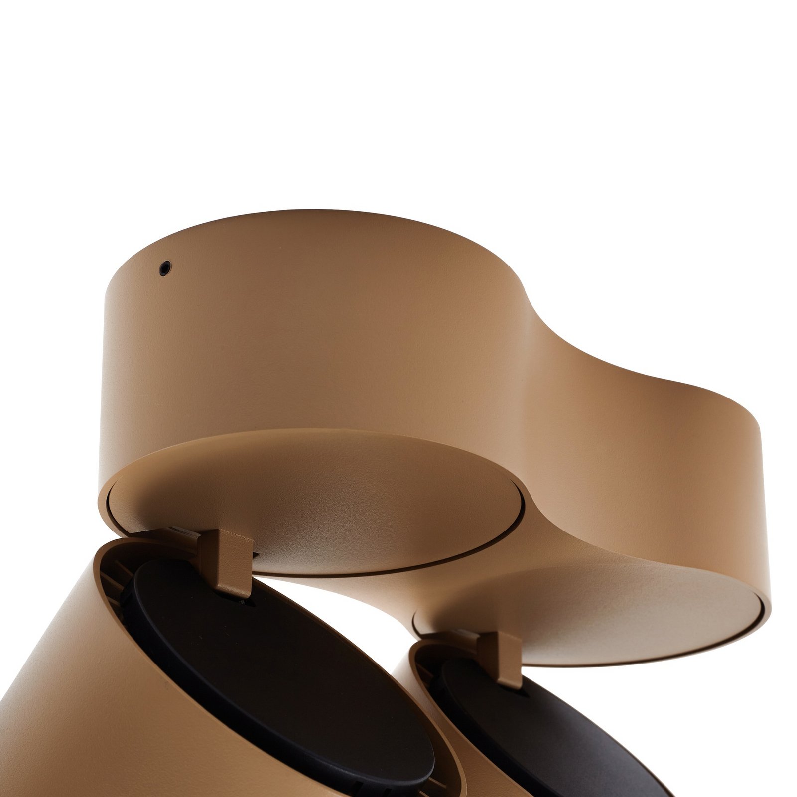 Arcchio LED ceiling spotlight Rotari, brown, 2-bulb, 8.9W
