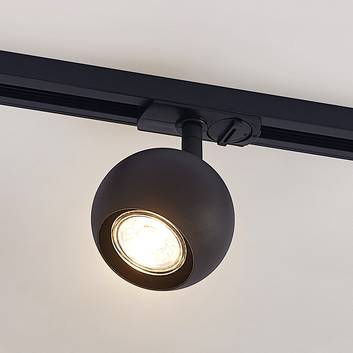 Lindby Guus LED-spotlight, 1-fase-skinne, svart