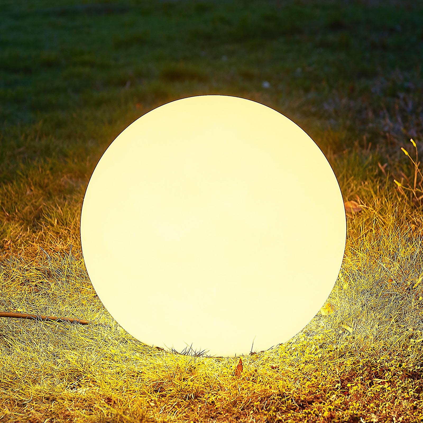 Arcchio Orlana lyskugle, Ip65, hvid, 35 cm - terrasselampe - moderne udendørslampe hvid - polyætylen, ABS