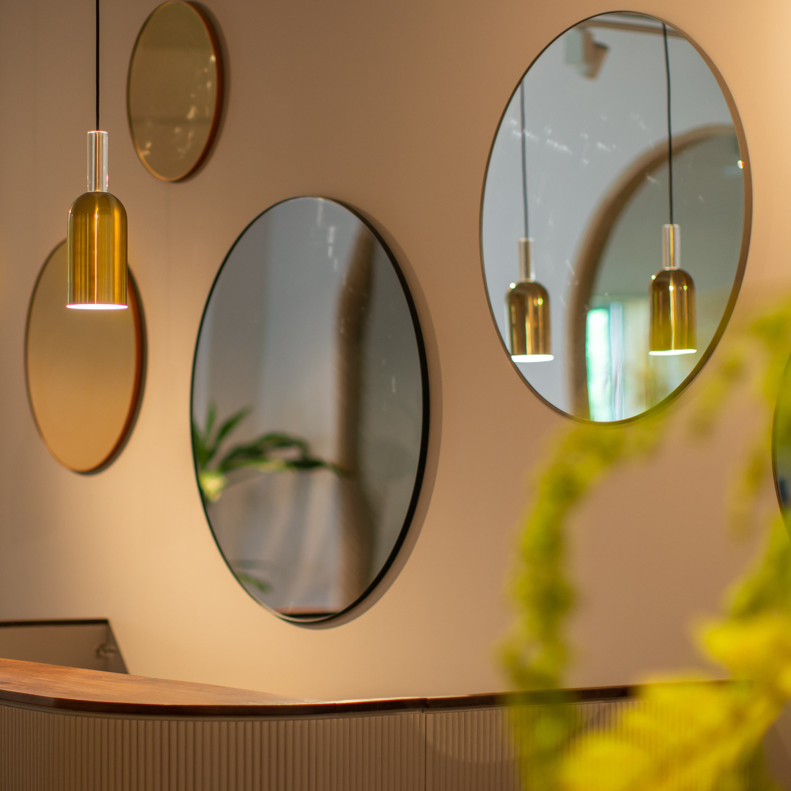 Circum Spiegel Ø70 Klar/Transparent/Taupe - AYTM