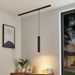 Lampa wisząca Lindby Linaro, 40 cm, czarna, 1-fazowa, GU10