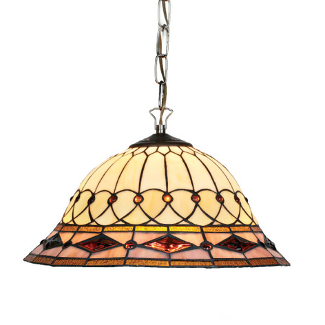 Lampa wisząca Kassandra w stylu Tiffany, 2xE27