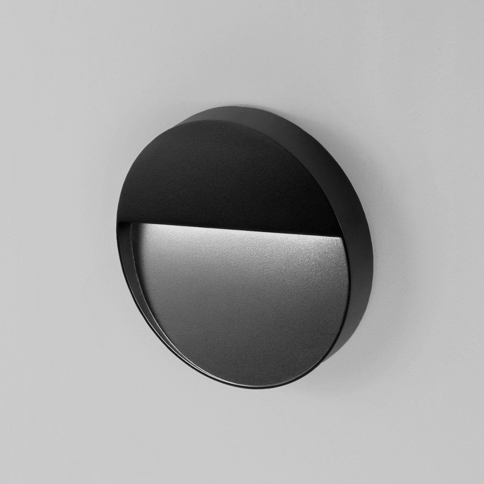 EGG LED outdoor wall lamp Vigo XL black Ø 20 cm aluminium 3,000 K