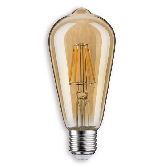 Paulmann E27 6,5 W 825 LED-rustiklampa ST64 guld