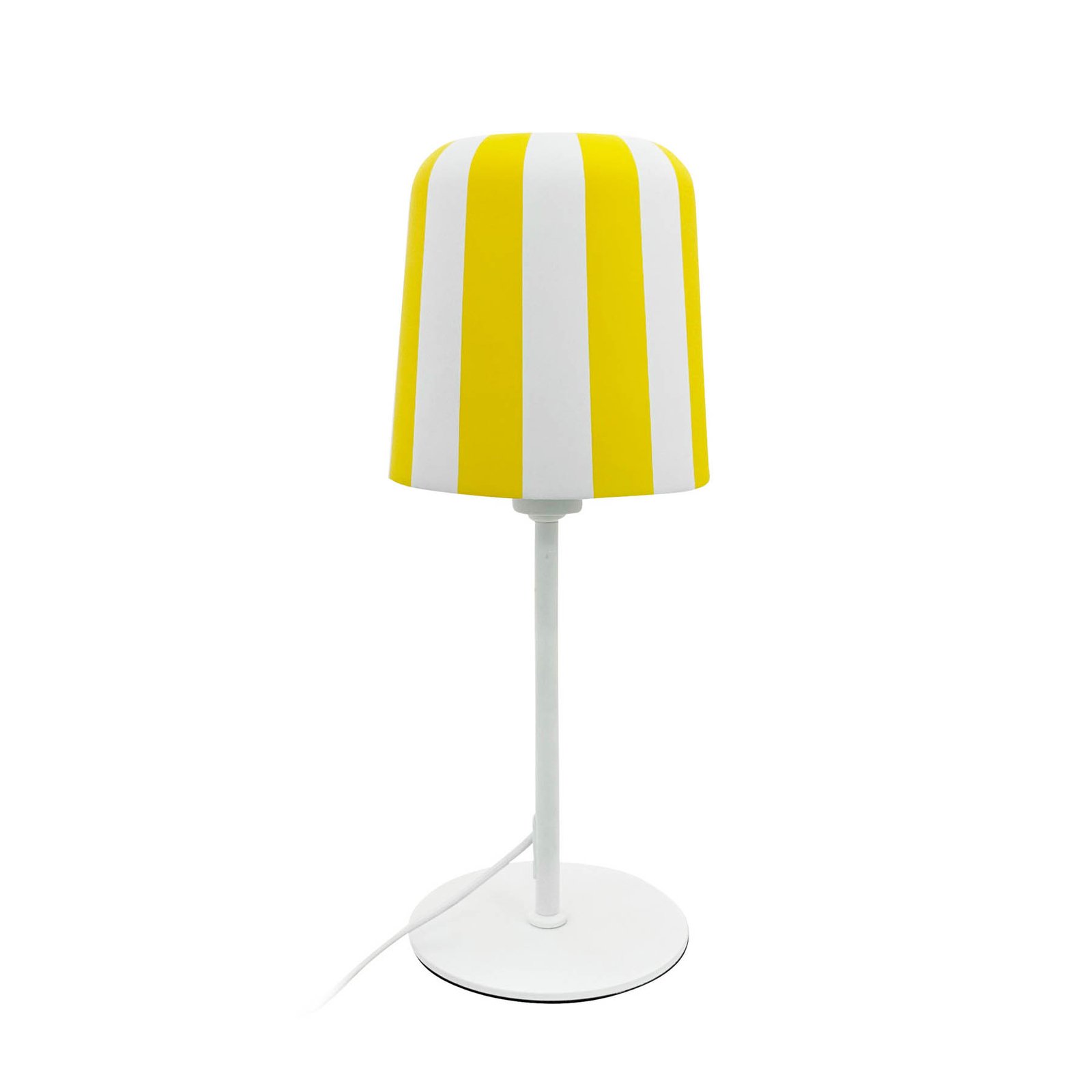 Stolní lampa Dyberg Larsen Gry, žlutá/bílá, výška 49,5 cm