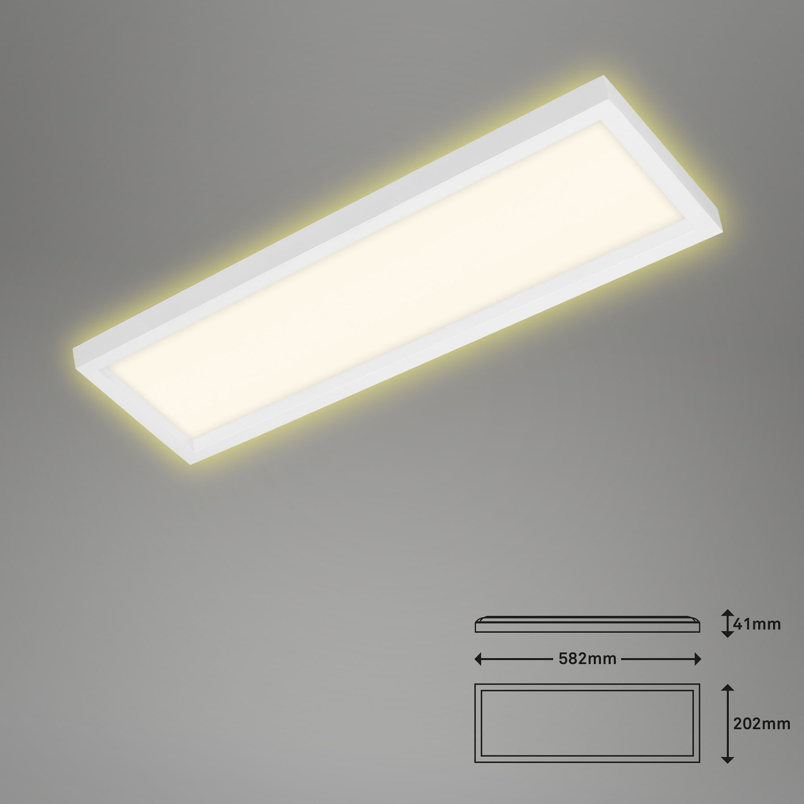 Candeeiro de teto LED 7365, 58 x 20 cm, branco