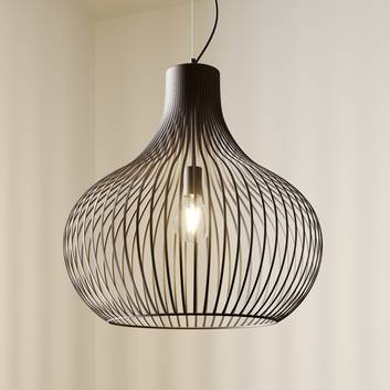 Lindby Frances hanglamp, bruin, 1-lamp, Ø 60 cm