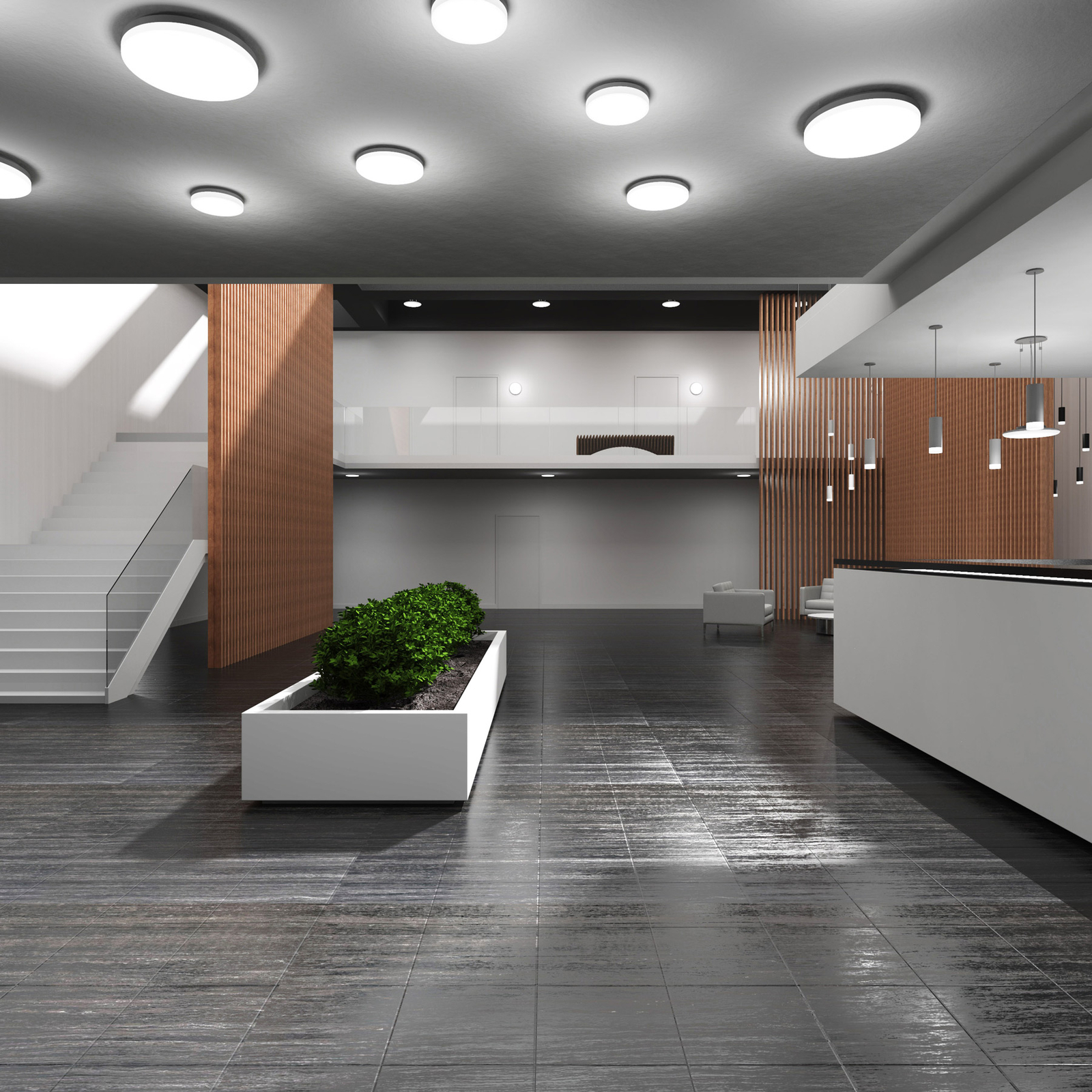 LED ceiling light WL220/400 round made of plastic
