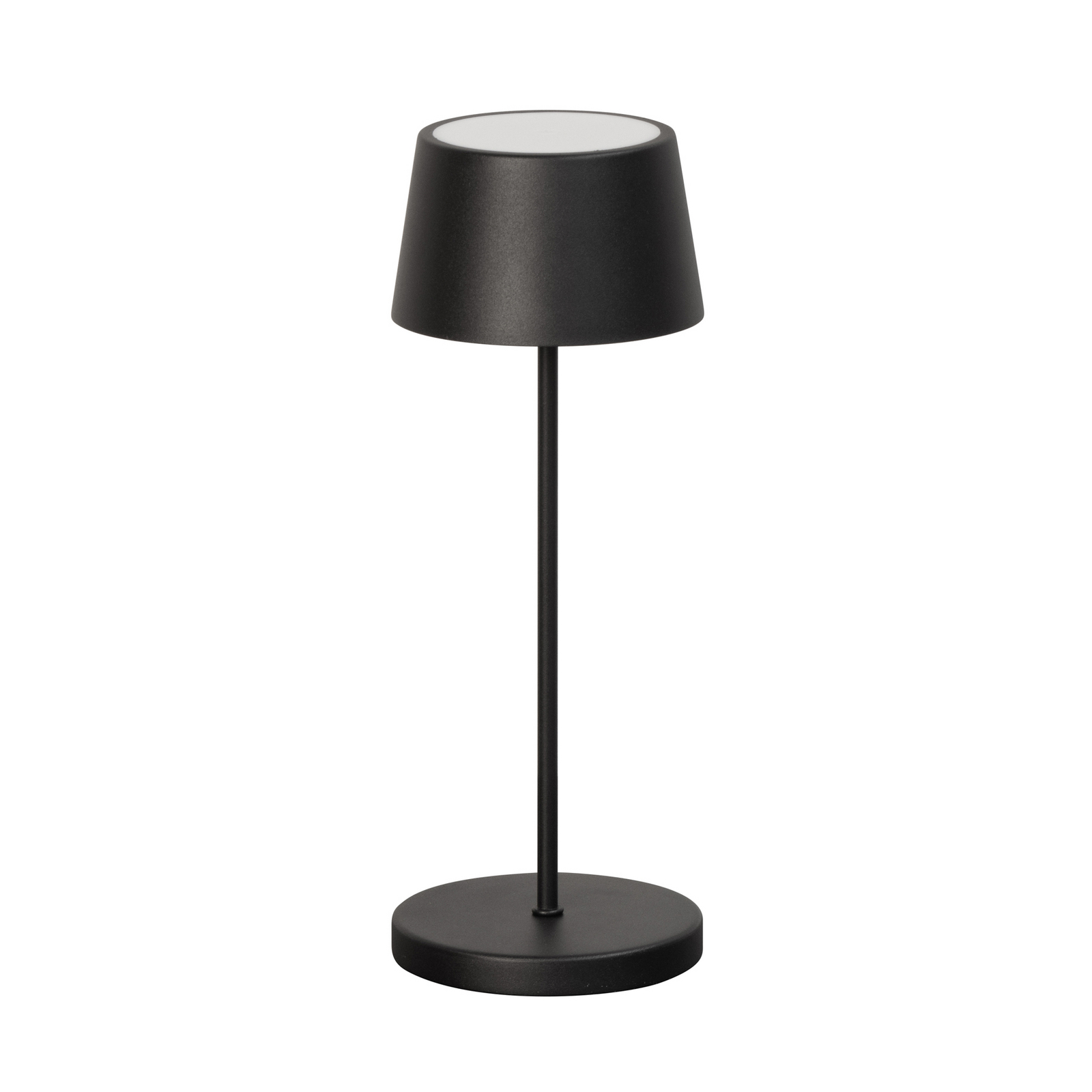 Lampada LED da tavolo ricaricabile Asena Pro nero sabbia, 30 cm metallo IP54