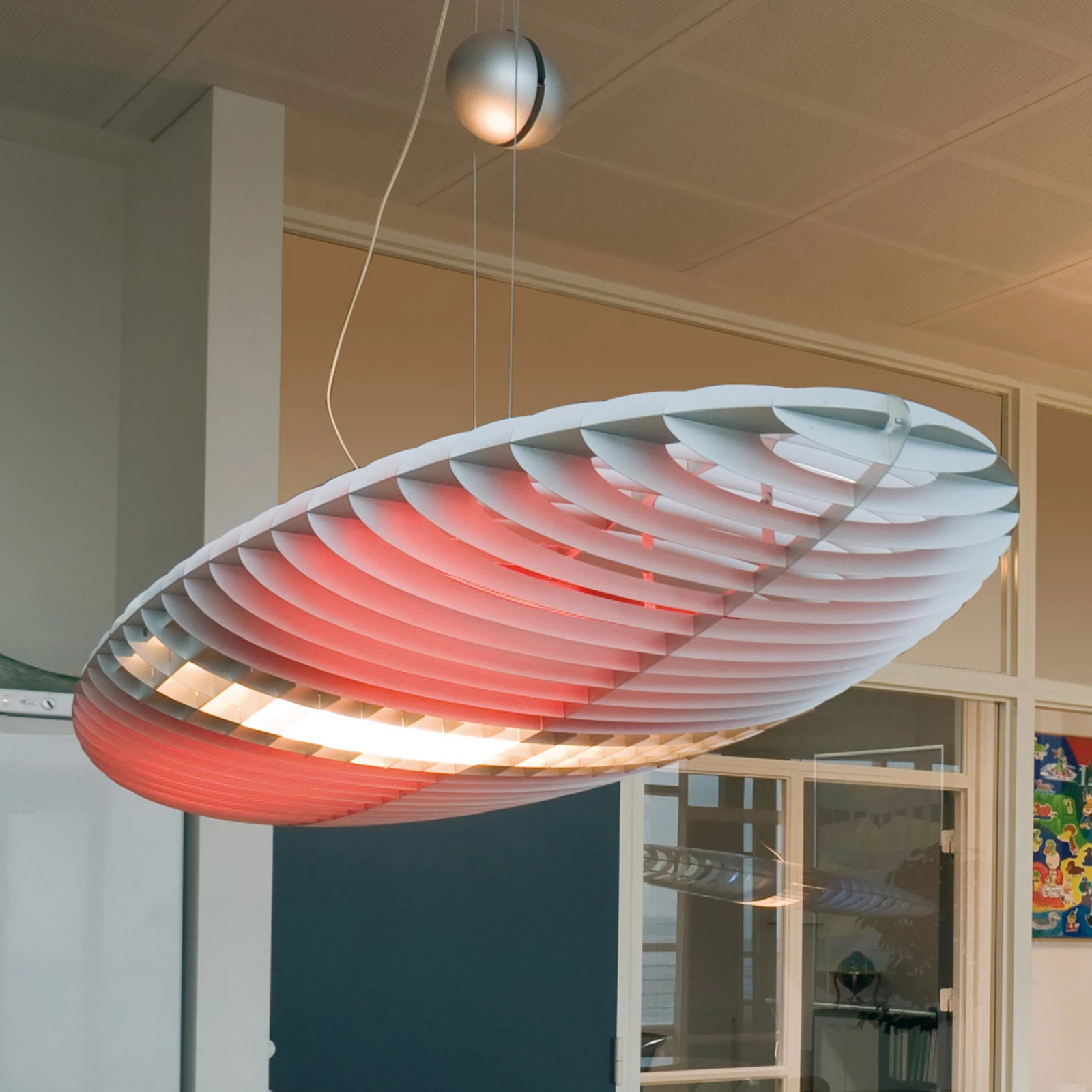 Luceplan Titania hanging light with colour filters | Lights.co.uk
