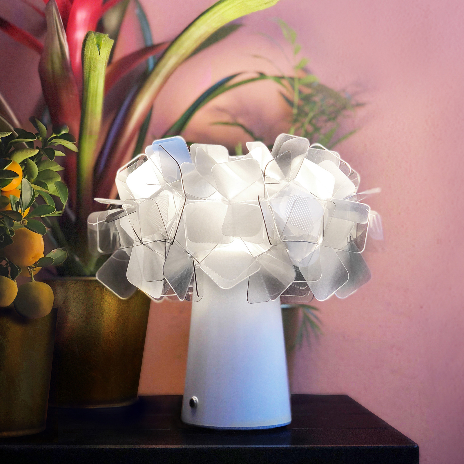 Clizia Lampada LED da tavolo ricaricabile, grigio fumo, dimmerabile - Slamp