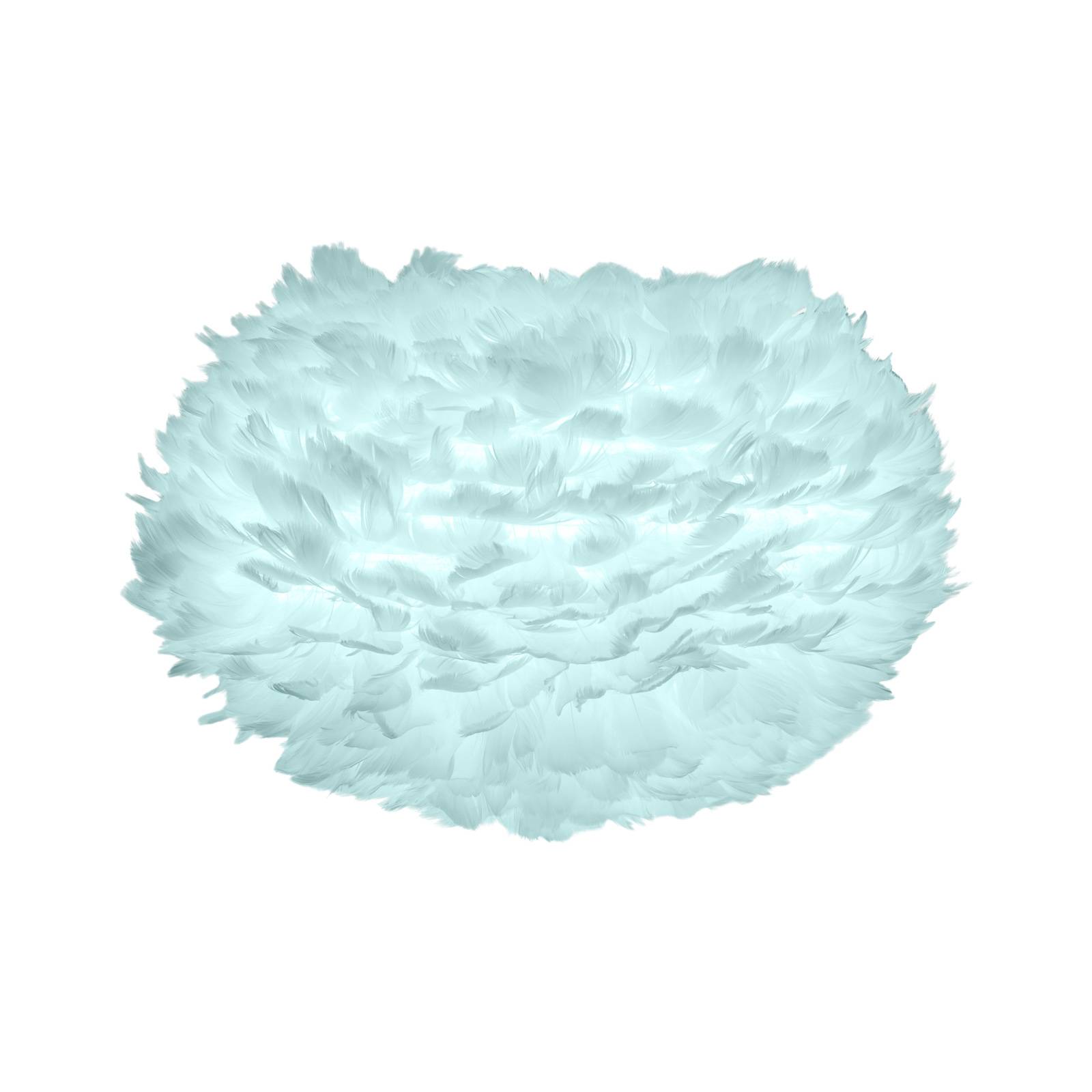 UMAGE Eos medium hanging light blue Ø 45 cm, for Living / Dining Room, goose feathers, paper, steel, fabric, E27, 15 W, H: 30 cm