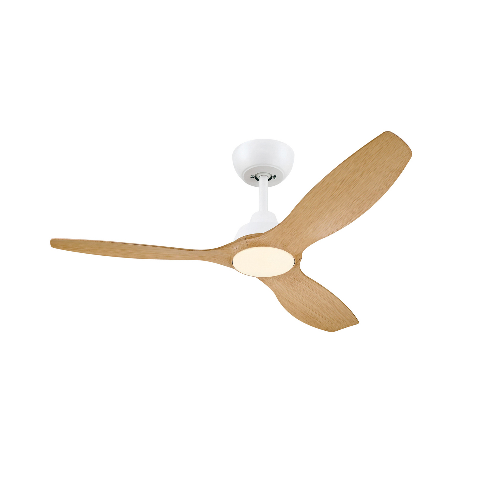 Philips LED-vifte Olas, Ø 132 cm, brun/hvit, stillegående