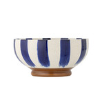 Bol Shakti, bleu/blanc, hauteur 12 cm, céramique - Bloomingville