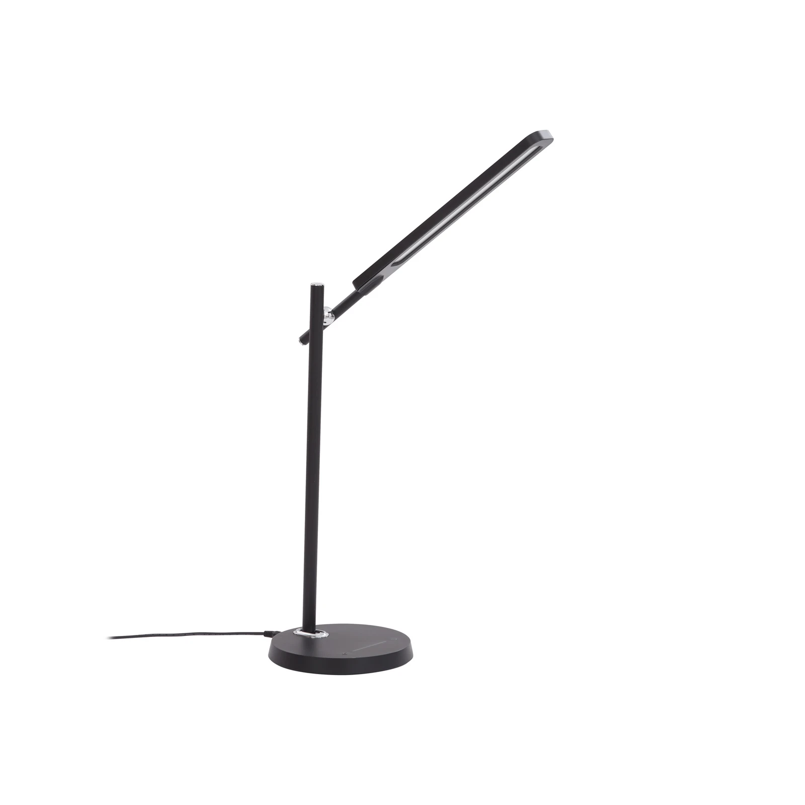 Stolná LED lampa Lindby Valtorin, čierna
