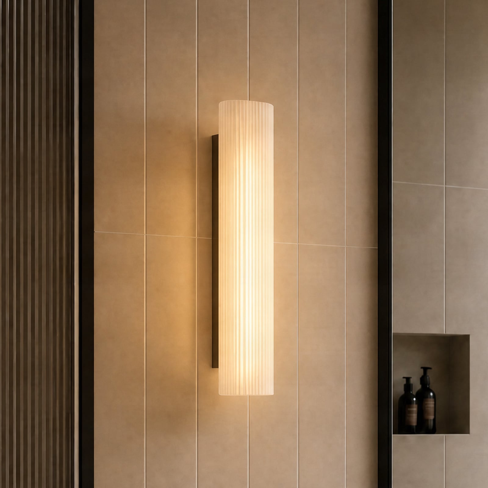 Applique pour salle de bain LED Lucande « Victoire », 50 cm, blanc/chrome, CCT