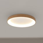 Lámpara de techo LED Niseko II CCT control remoto Ø50cm color madera