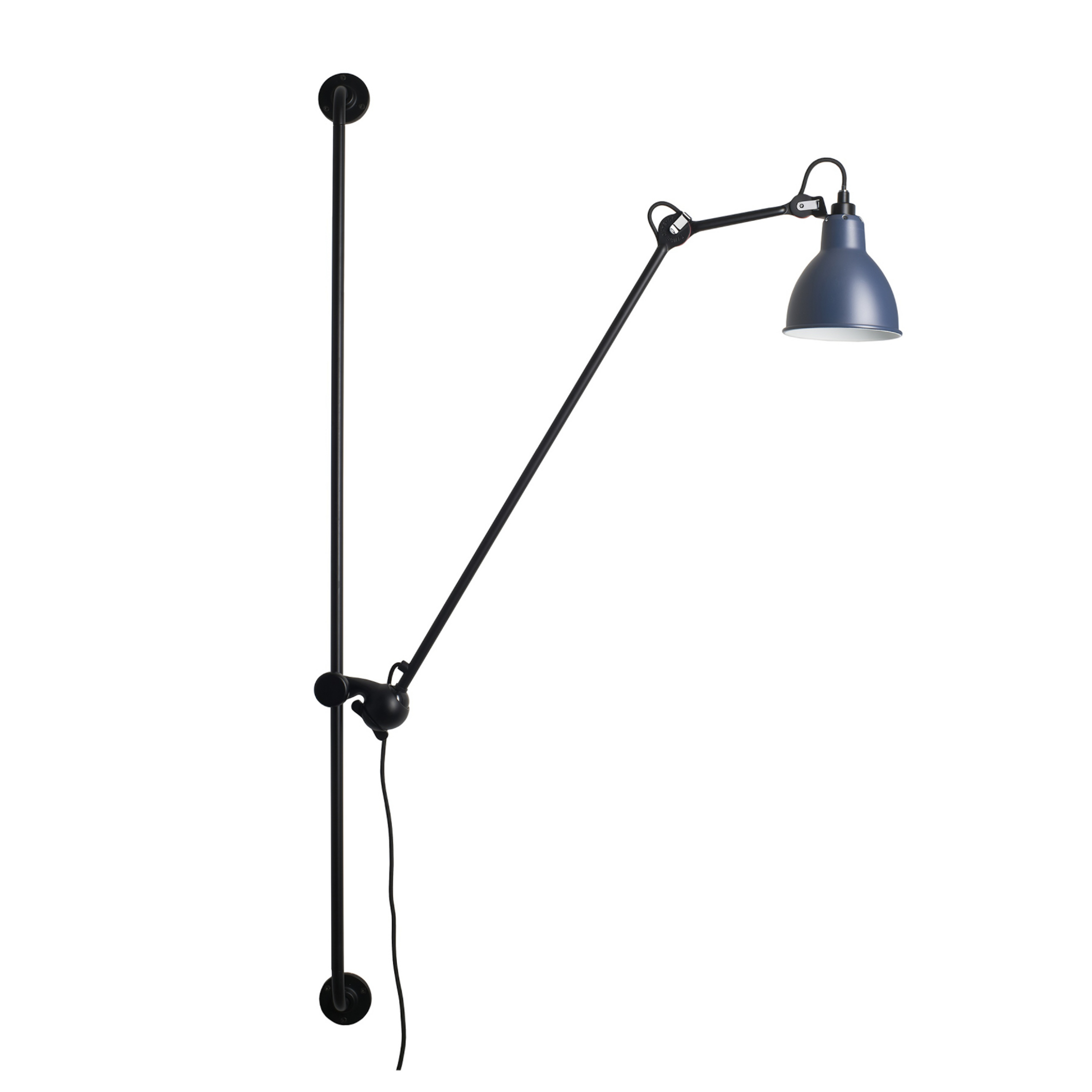 Lampe Gras 214 Round Wandleuchte, schwarz/blau - DCW