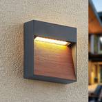 Lucande Sylvett LED-Außenwandlampe, dunkelgrau