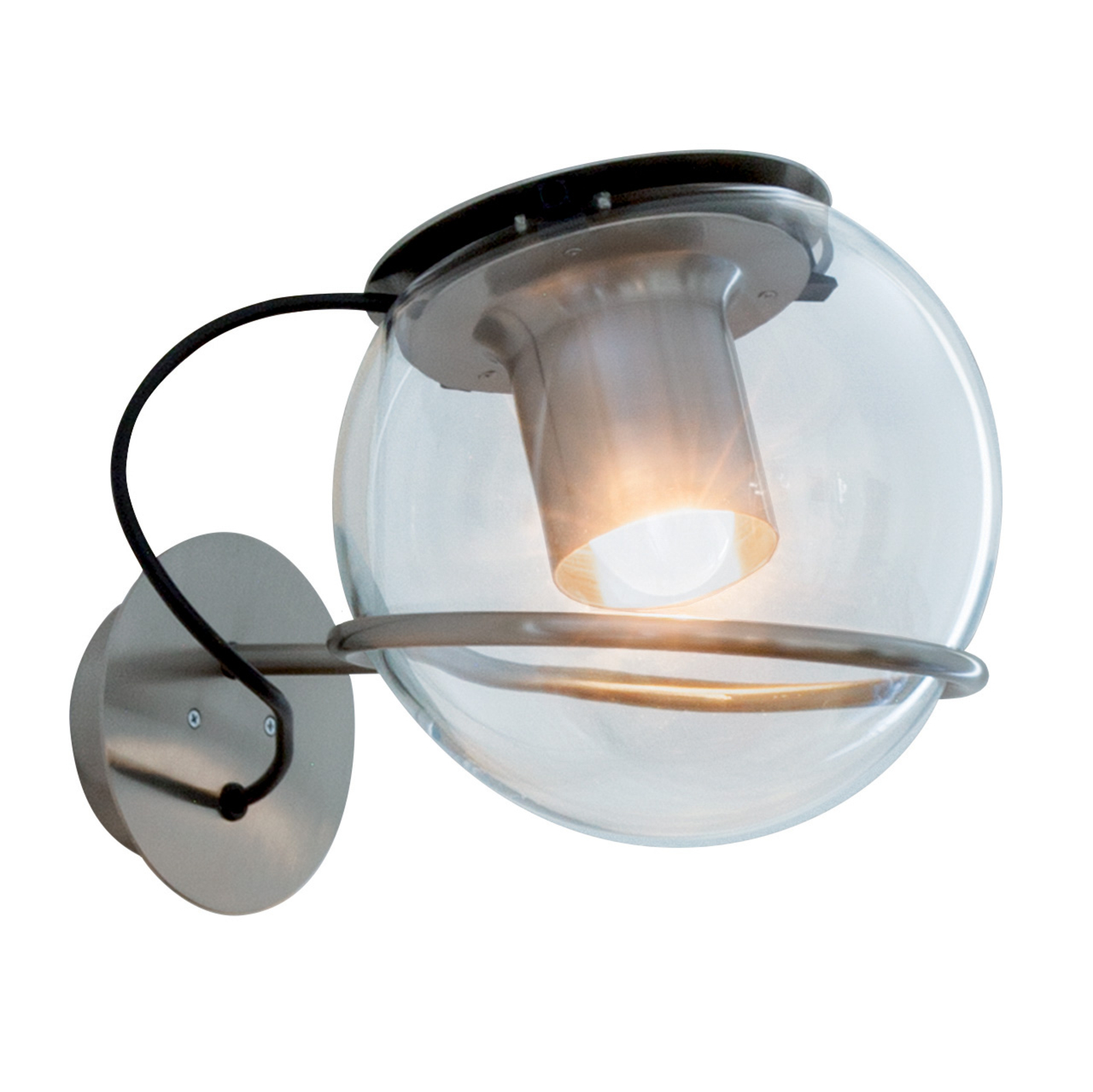 Oluce The Globe Wandleuchte aus Glas