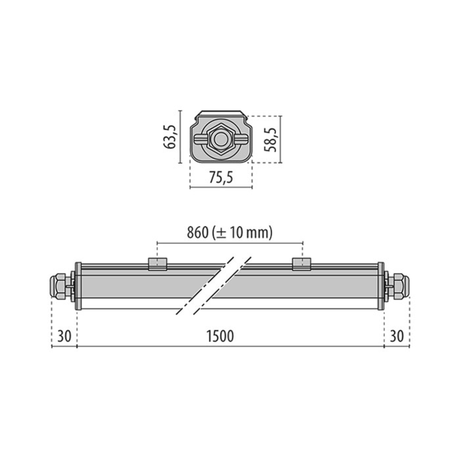 LED ceiling light Norma+120/150 CL