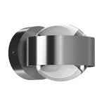 Puk Mini Wall LED 2x8W Lentilles claires, chrome mat