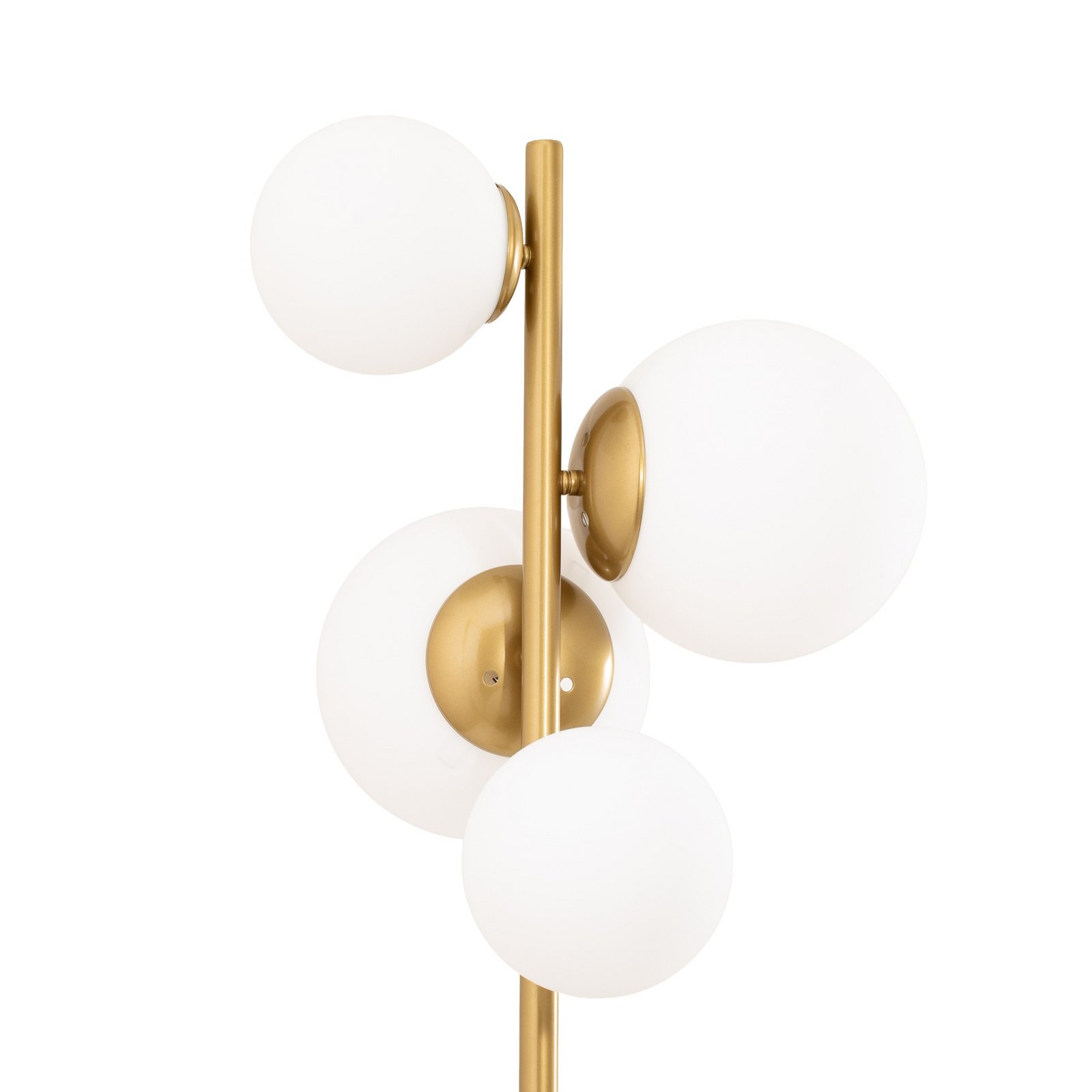 Gulvlampe Fazli, guld, glas/metal, højde 162 cm, E14 Gulvlampe Fazli, guld, glas/metal, højde 162 cm, E14