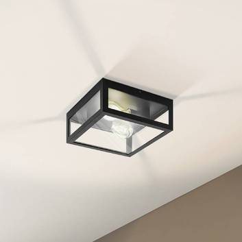 Amezola bathroom ceiling light, 2-bulb, black