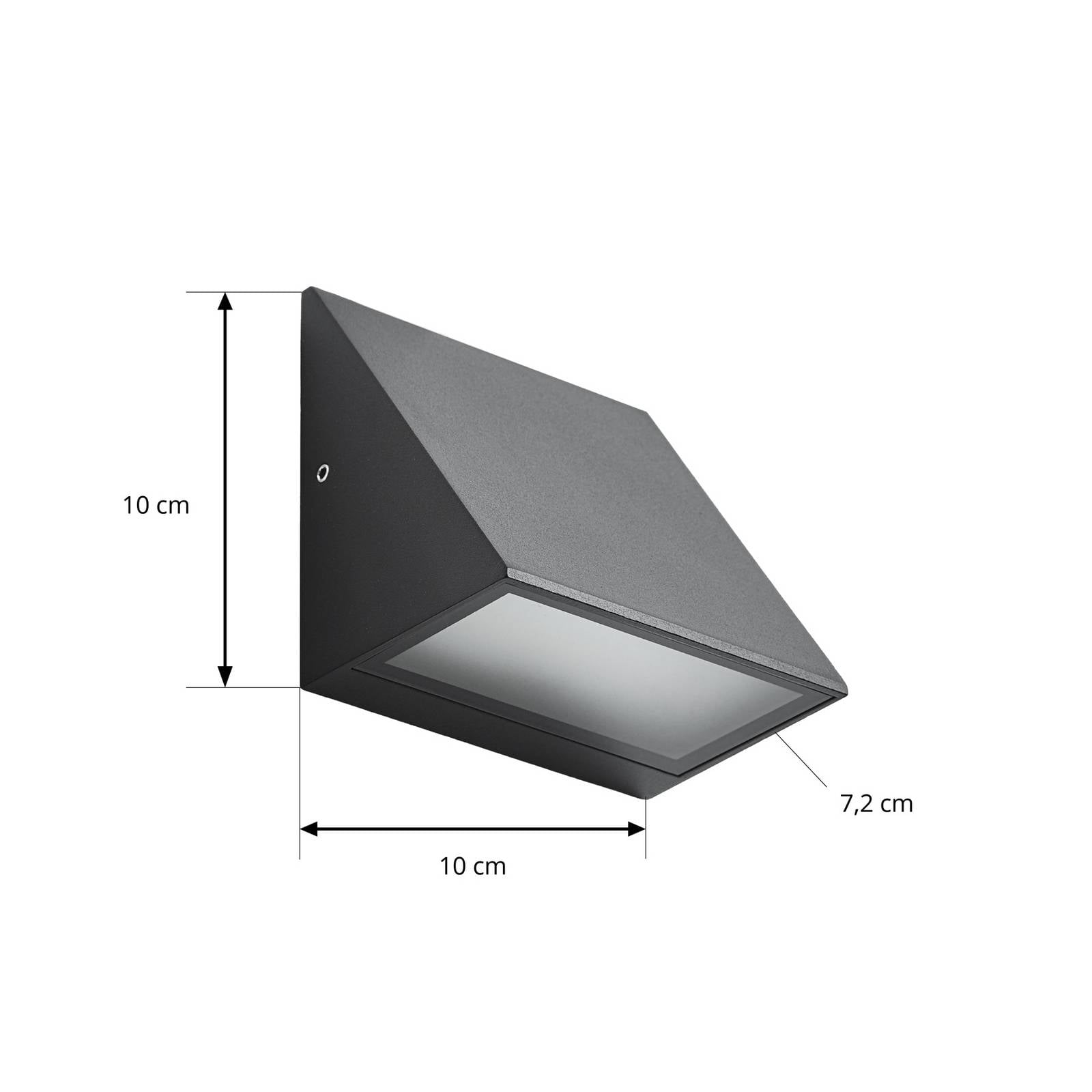 Lindby kinkiet zewnętrzny LED Triava, czarny, aluminium, IP65