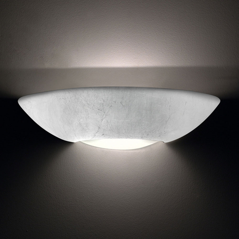Wandleuchte Casablanca Leaf, silber, Breite 40 cm