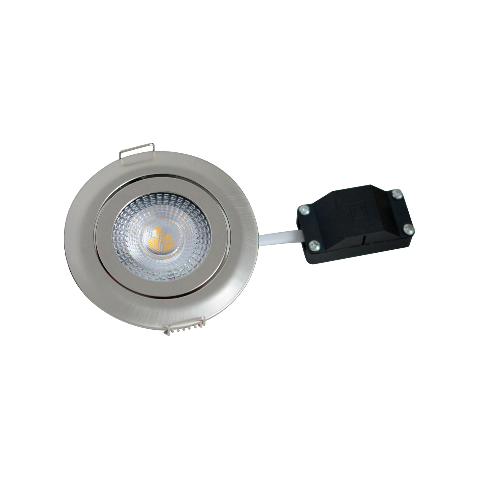 LED-indbygningslampe Holstein MS, IP20 40°, stål