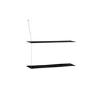 Étagère Stedge, longueur 80 cm, noire, chêne - Woud