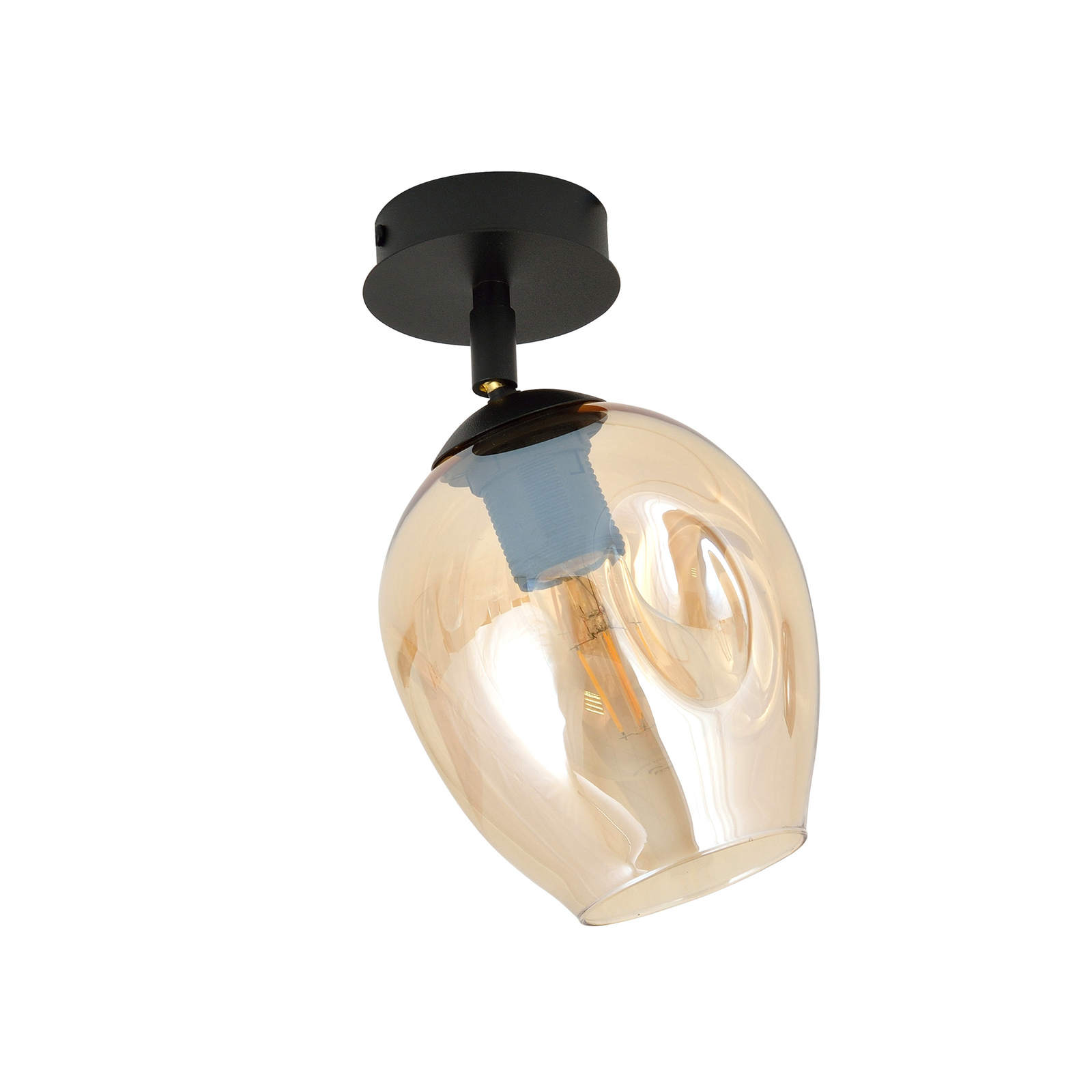 Flow 1 ceiling light one-bulb amber