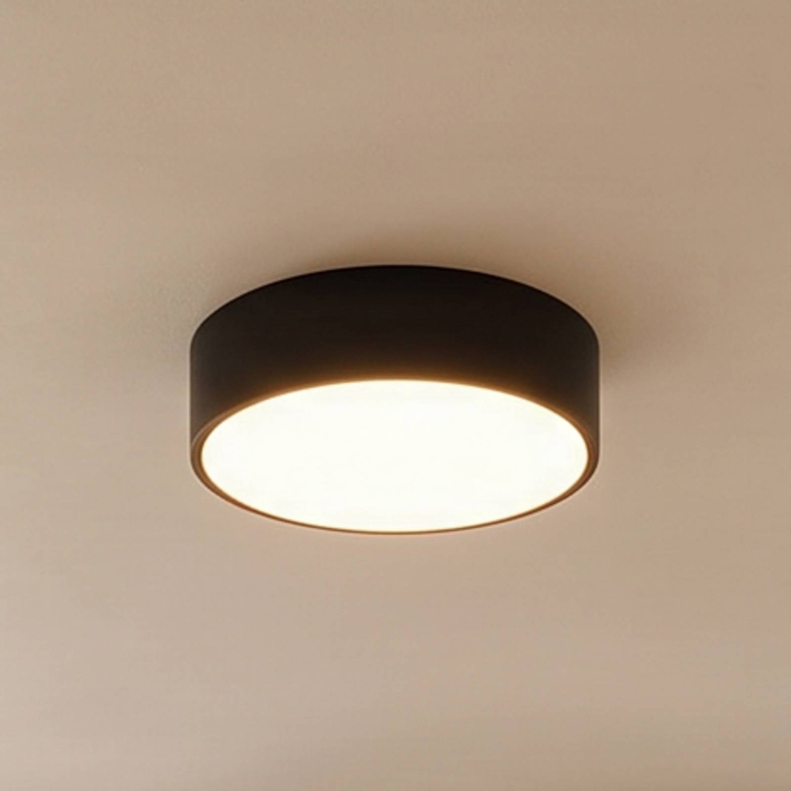 Taklampe Cleo 300, IP54, Ø 30 cm svart