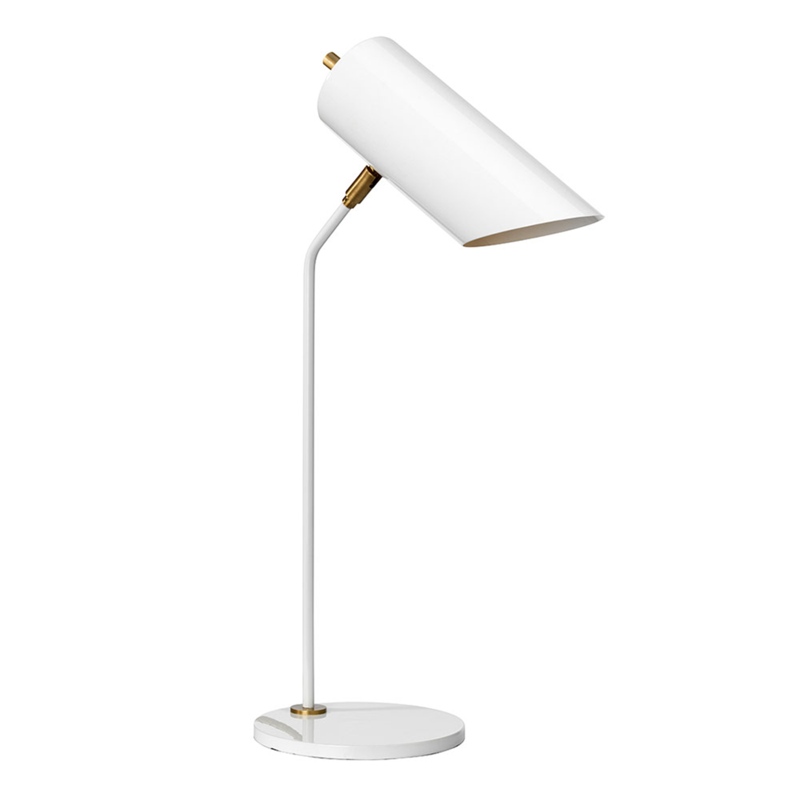 Quinto table lamp, white/antique brass