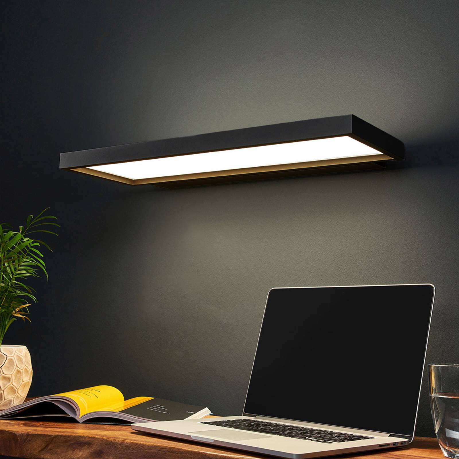 Arcchio Applique de bureau LED Rick noire blanc neutre