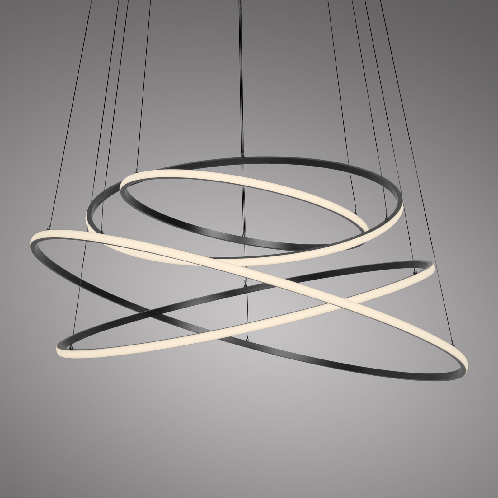 E-Flying Rings LED-Hängelampe mystic grey Ø110cm, CCT - PURE E-Flying Rings LED-Hängelampe mystic grey Ø110cm, CCT - PURE