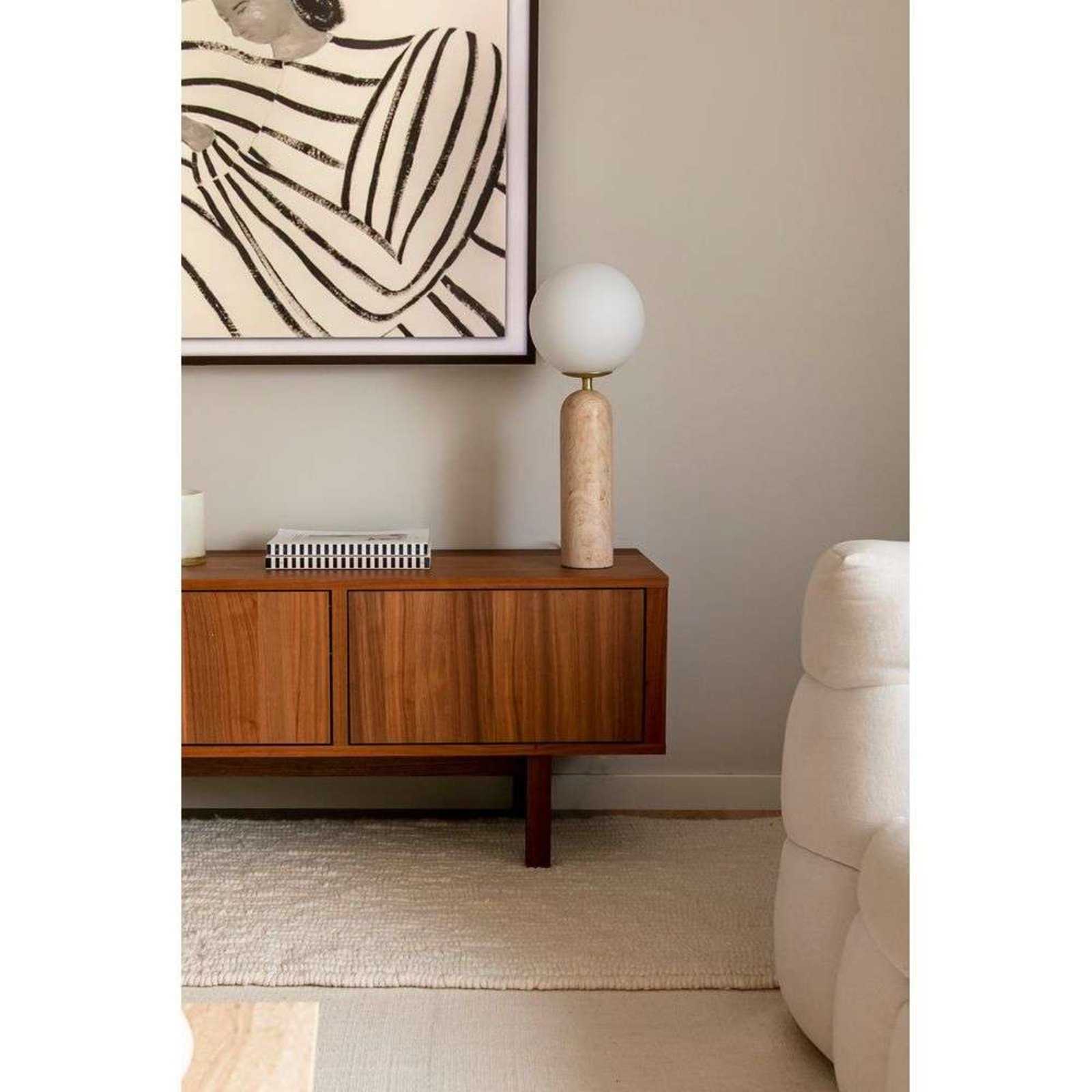 Globen Lighting Tischleuchte Torrano Höhe 53 cm Travertin Globen Lighting Tischleuchte Torrano Höhe 53 cm Travertin