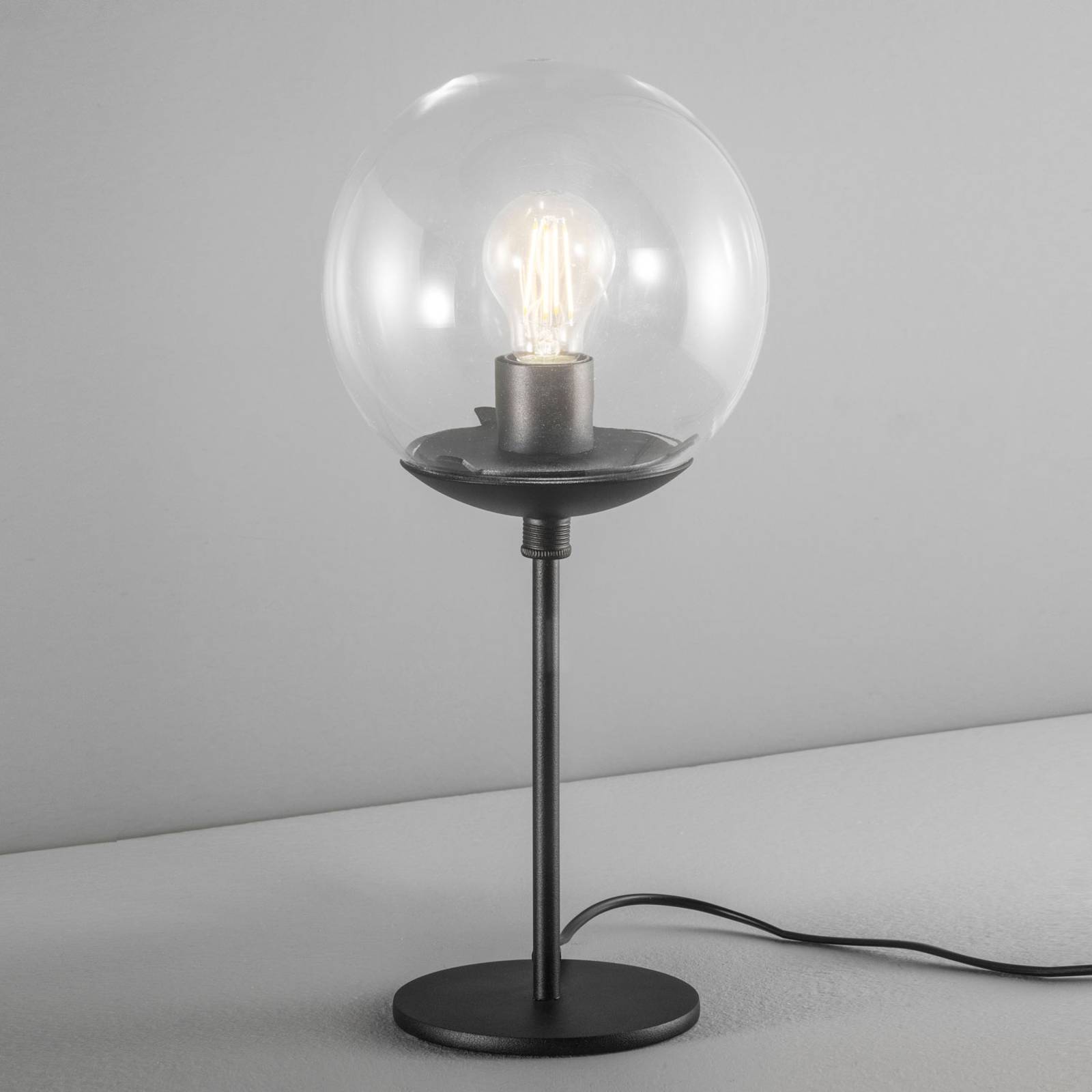 E-shop Stolná lampa Global Ø 20 cm čierna