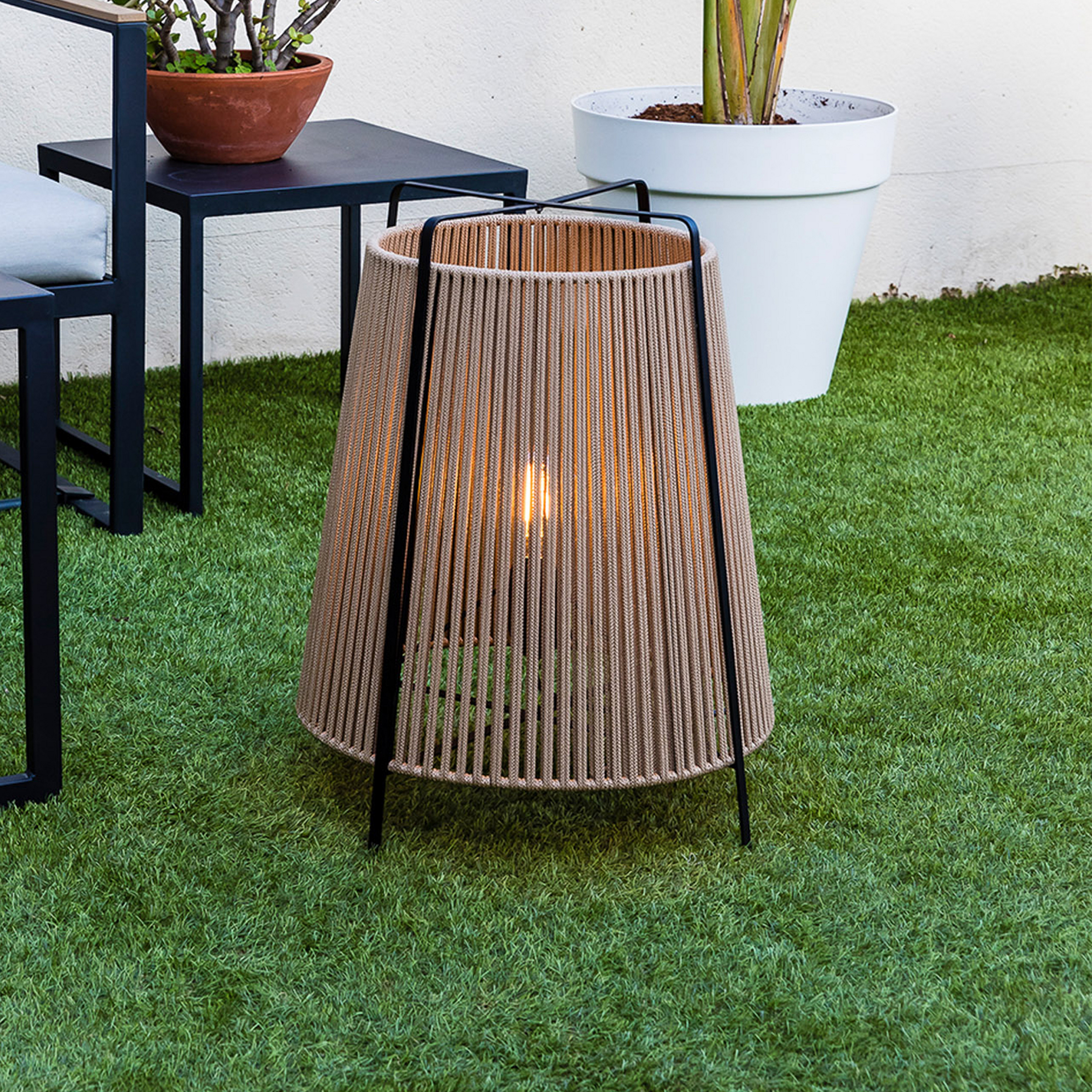 Terrassenleuchte Akane, beige