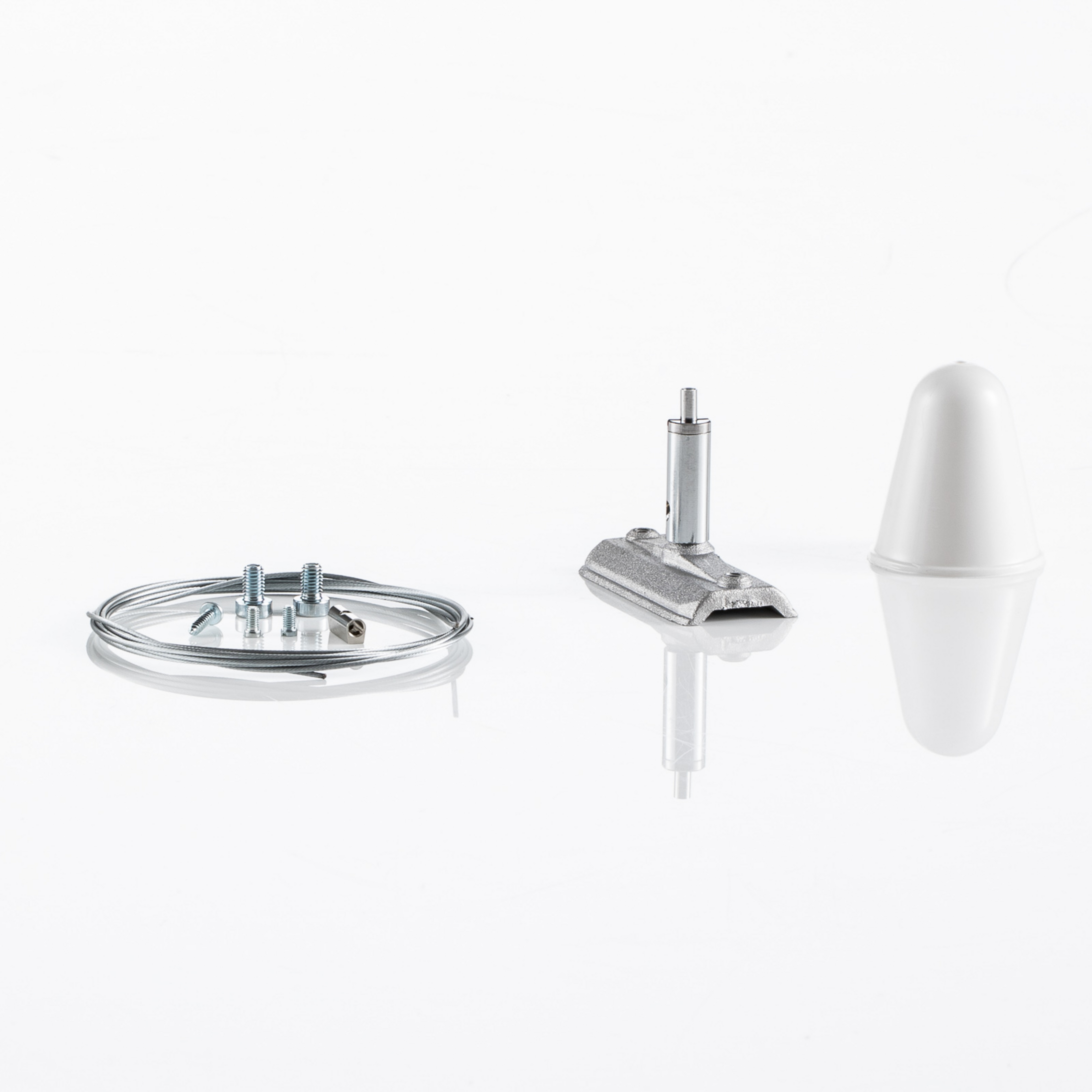 Ivela LKM Suspension à câble 200 cm, blanc, tendeur de câble