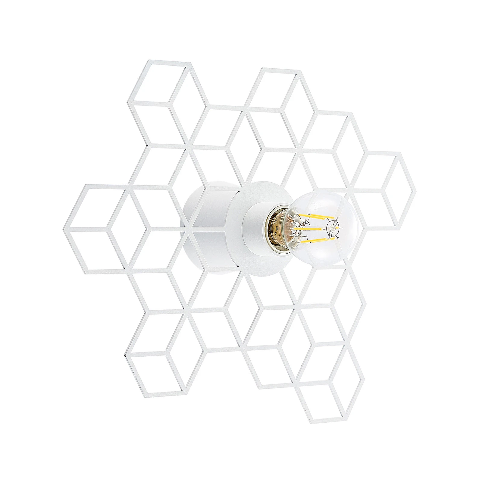 Lucande Alexaru applique nido d'ape, bianco