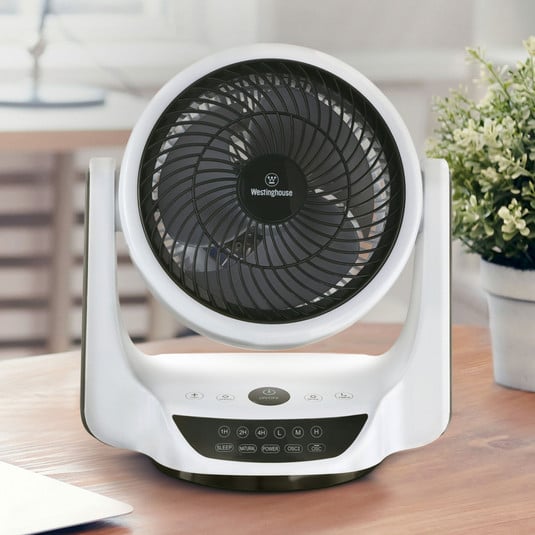 Westinghouse Cormac table fan, remote control | Lights.co.uk