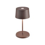 Zafferano Olivia mini 3K ładowalna lampa stołowa corten