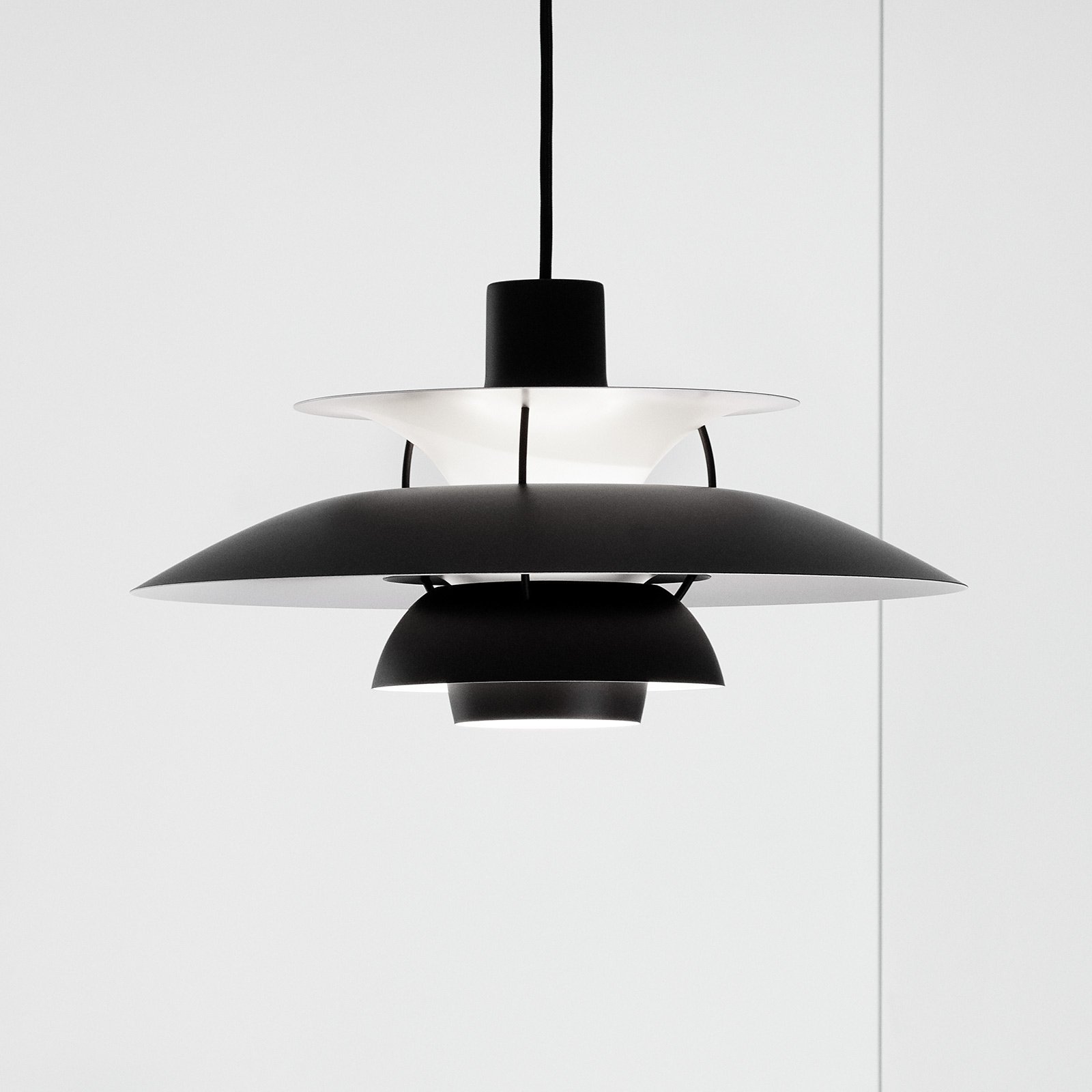 PH 5 Taklampa Monochrome Black - Louis Poulsen