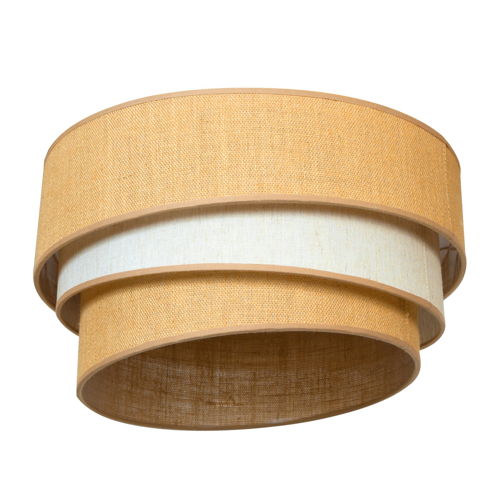 Deckenleuchte Trio jute, naturbraun/weiß